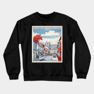 Issy Les Moulineaux France Vintage Travel Poster Tourism Crewneck Sweatshirt